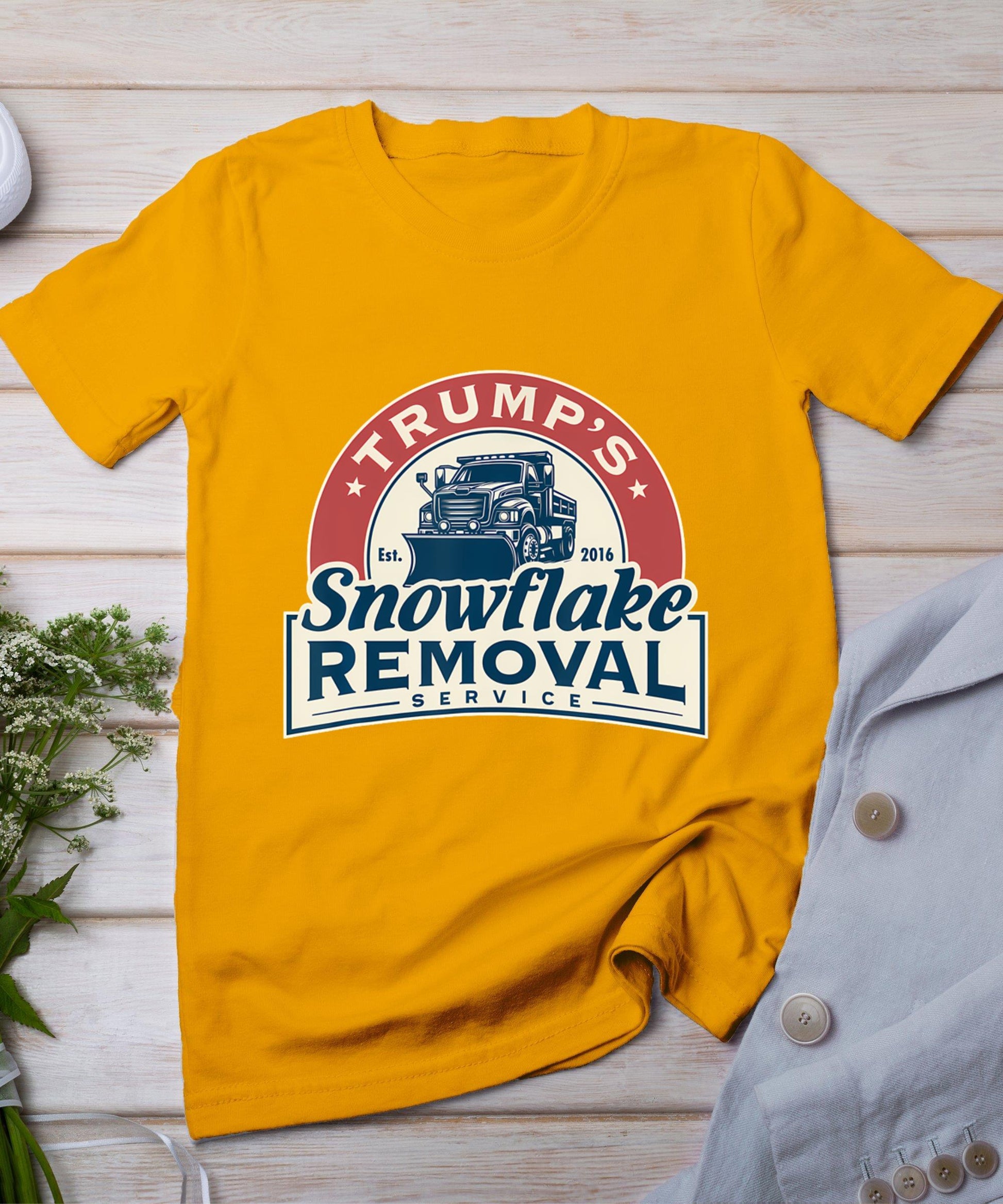 Trump's Snowflake Removal Service Funny Trump 2024 T-Shirt