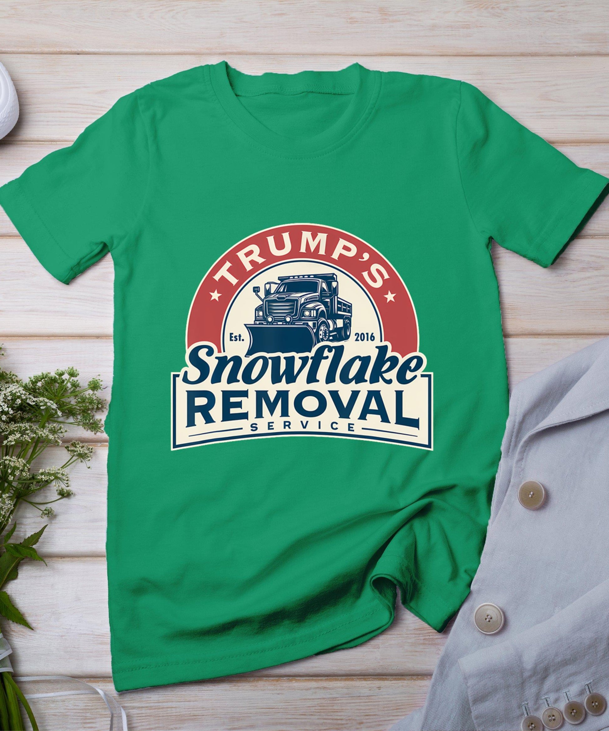 Trump's Snowflake Removal Service Funny Trump 2024 T-Shirt