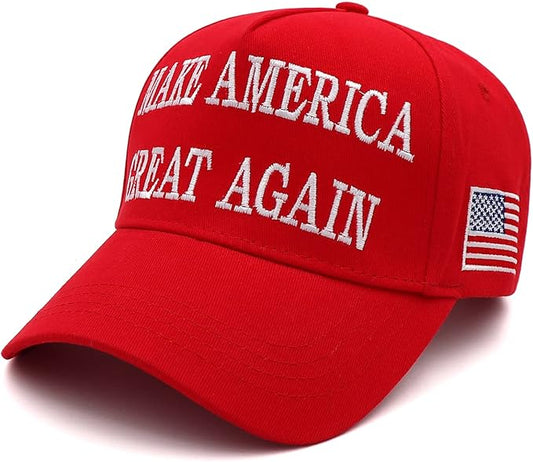 Trump 2024 Hat 45-47 MAGA Hat Make America Great Again Donald Trump Slogan with USA Flag Embroidery Adjustable Baseball Cap