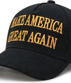 Donald Trump 2024 45-47 Never Surrender MAGA Hat, Make America Great Again Slogan with USA Flag, Black & Gold Adjustable Cap