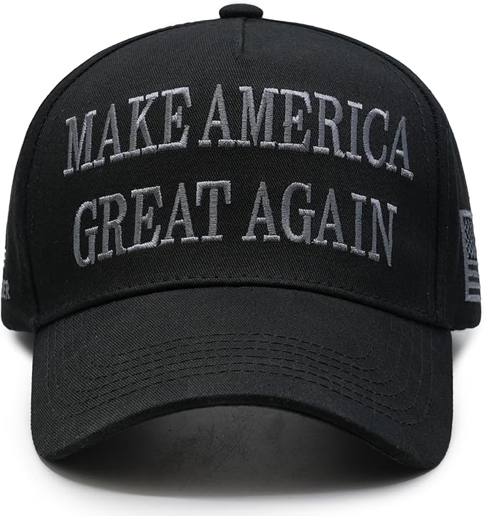 Donald Trump 45-47 Never Surrender MAGA Hat Make America Great Again Slogan with USA Flag Adjustable Baseball Cap Black