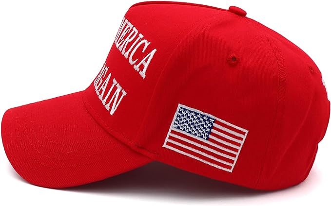 Trump 2024 Hat 45-47 MAGA Hat Make America Great Again Donald Trump Slogan with USA Flag Embroidery Adjustable Baseball Cap