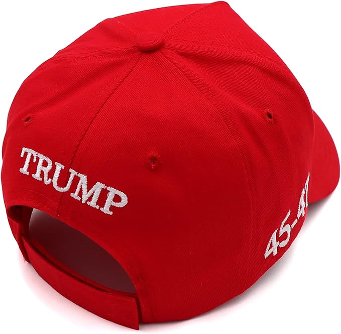 Trump 2024 Hat 45-47 MAGA Hat Make America Great Again Donald Trump Slogan with USA Flag Embroidery Adjustable Baseball Cap