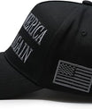 Donald Trump 45-47 Never Surrender MAGA Hat Make America Great Again Slogan with USA Flag Adjustable Baseball Cap Black